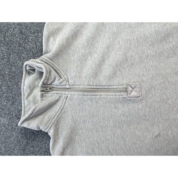 Vintage J Crew Sweat Shirt 1/4 Zip Pullover Mens Large Grey Hong Kong Fall Lg - Picture 2 of 16